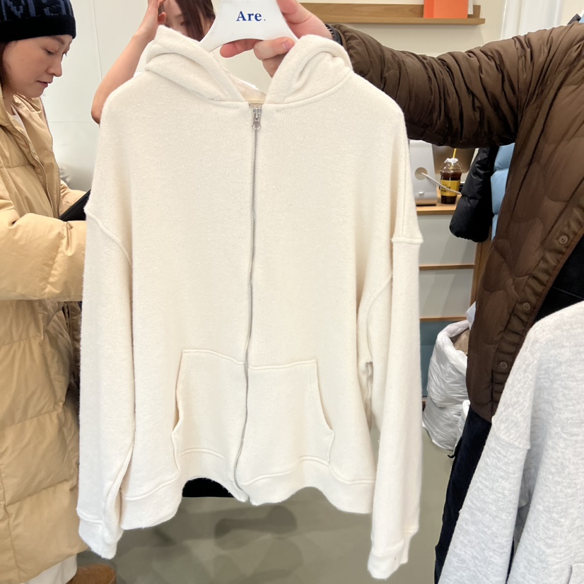 ARE韓國直郵㊣女士新品推薦人氣時尚26春夏職業休閑衛衣連帽衫ARE YOU/ARE衛衣圖色1