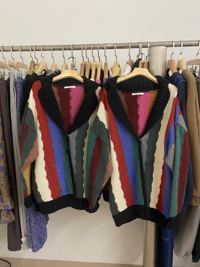 DOHWAJI韓國代購㊣女裝新品休閑真品職業針織衫馬海毛短款開衫DOHWAJI針織衫