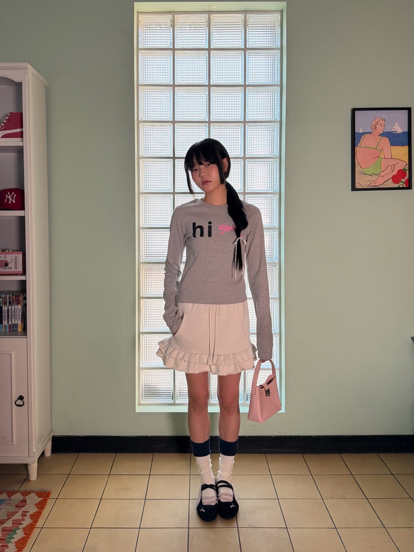 MORE THAN-P韓國直郵㊣女裝新款26春夏人氣時尚長袖T恤春款MORE THAN長袖T恤