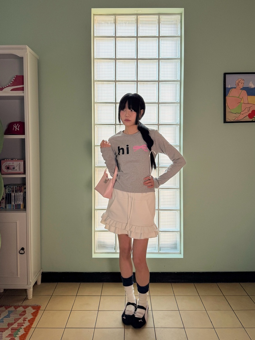 MORE THAN-P韓國直郵㊣女裝新款26春夏人氣時尚長袖T恤春款MORE THAN長袖T恤