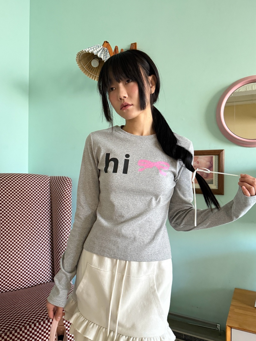 MORE THAN-P韓國直郵㊣女裝新款26春夏人氣時尚長袖T恤春款MORE THAN長袖T恤