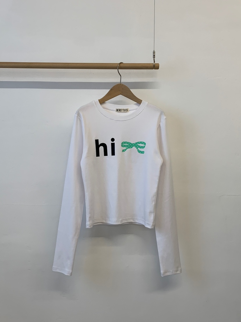 MORE THAN-P韓國直郵㊣女裝新款26春夏人氣時尚長袖T恤春款MORE THAN長袖T恤圖色1