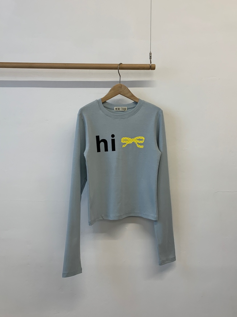 MORE THAN-P韓國直郵㊣女裝新款26春夏人氣時尚長袖T恤春款MORE THAN長袖T恤圖色2