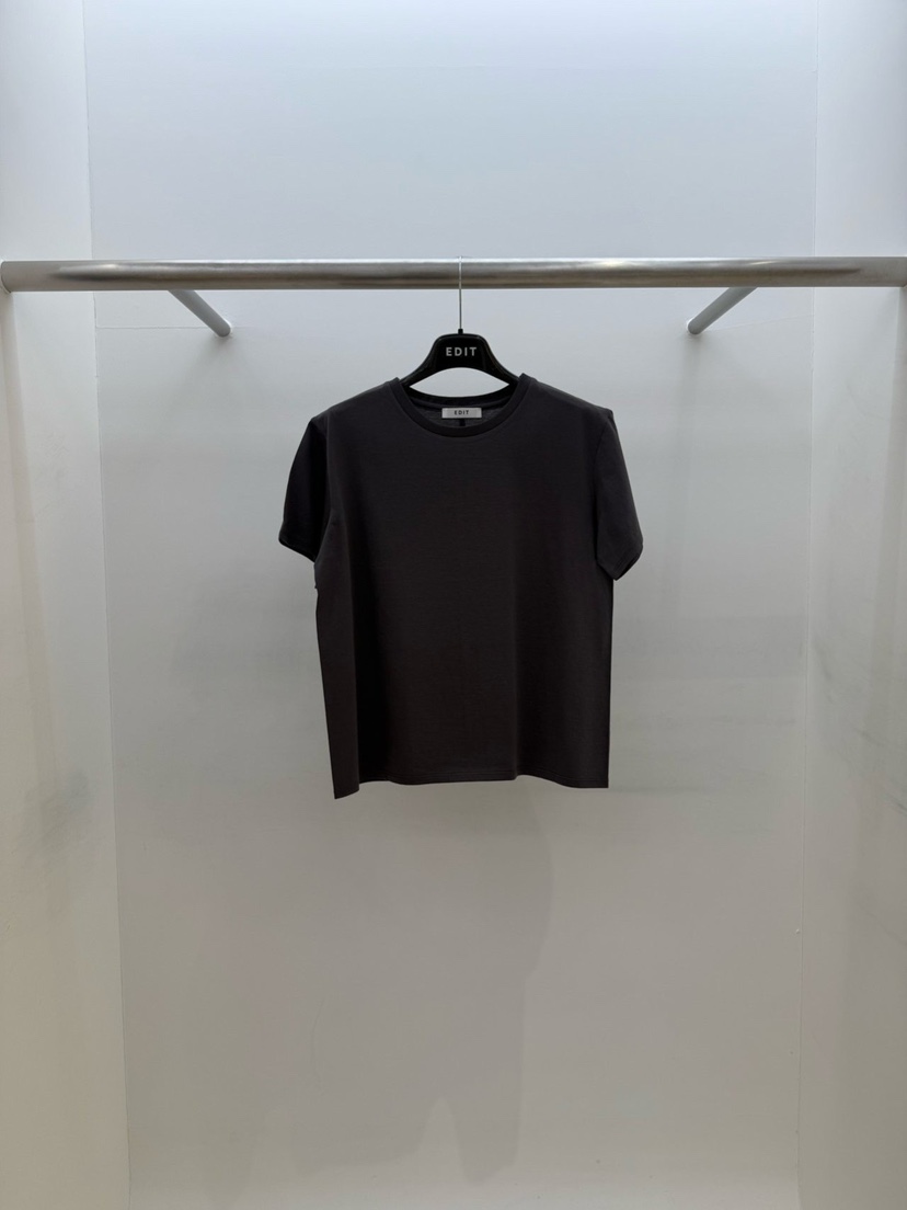 EDIT韓國直郵㊣女士新款時尚人氣休閑推薦職業熱賣真品26春夏T恤EDITT恤圖色4墨色