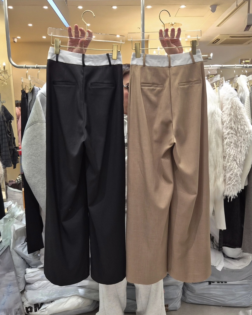 WORK SHOP㊣東大門代購女士新款職業26春夏休閑褲春款腰帶Work_shop休閑褲