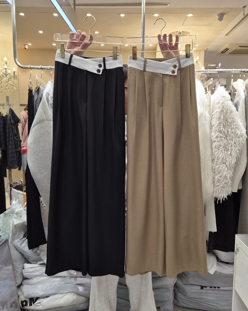 WORK SHOP㊣東大門代購女士新款職業26春夏休閑褲春款腰帶Work_shop休閑褲