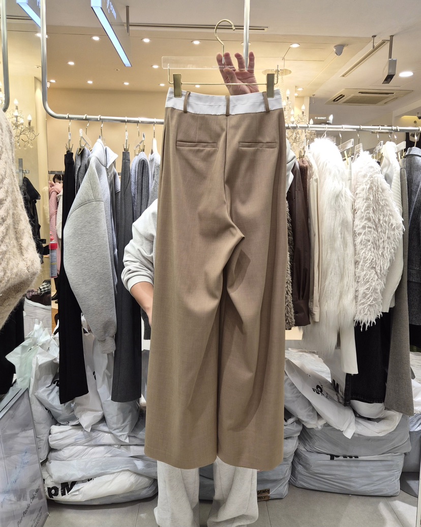 WORK SHOP㊣東大門代購女士新款職業26春夏休閑褲春款腰帶Work_shop休閑褲