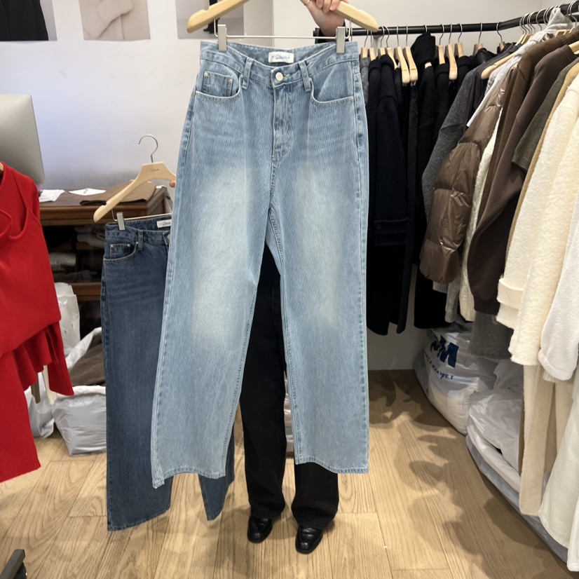 OURIN/THIS IS㊣東大門實拍女裝新品時尚真品推薦牛仔褲春款OURIN/THIS IS牛仔褲圖色1