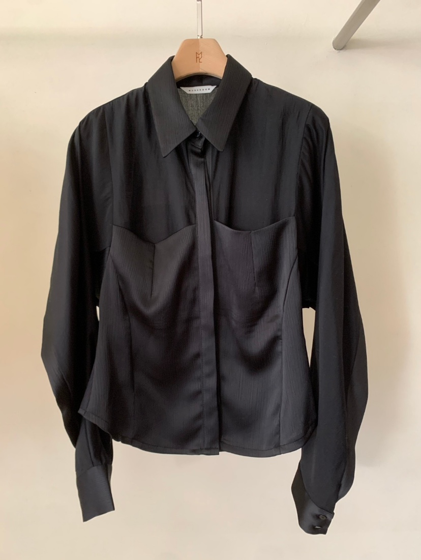 MUSHROOM-A韓國代購㊣女裝新品職業推薦真品襯衫蕾絲衫春款MUSHROOM襯衫/蕾絲衫圖色2