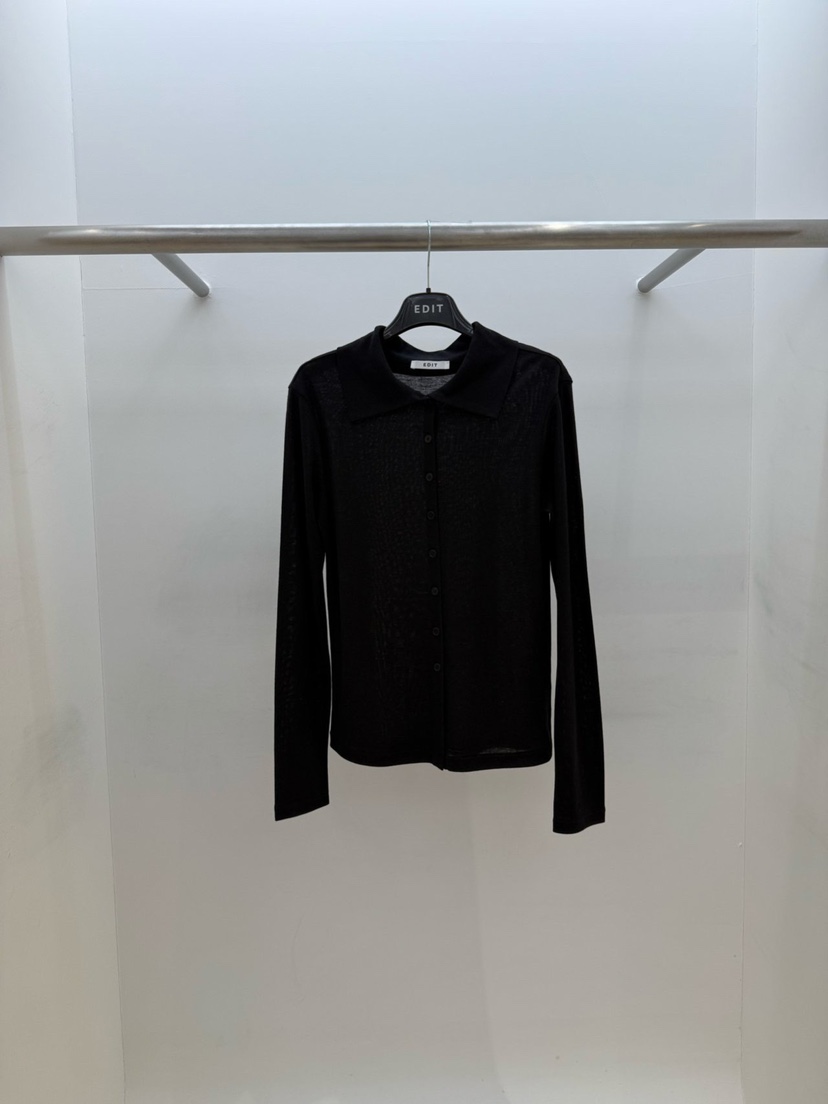 EDIT東大門直郵㊣女裝新品時尚真品熱賣職業推薦26春夏長袖T恤EDIT長袖T恤圖色4黑色