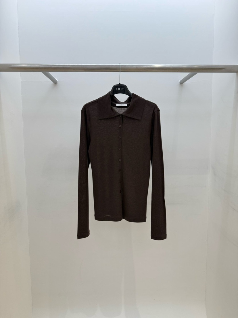 EDIT東大門直郵㊣女裝新品時尚真品熱賣職業推薦26春夏長袖T恤EDIT長袖T恤圖色6咖色
