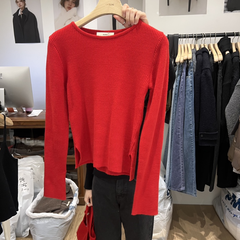 OURIN/THIS IS東大門直郵㊣女士新品26春夏休閑熱賣針織衫OURIN/THIS IS針織衫圖色1