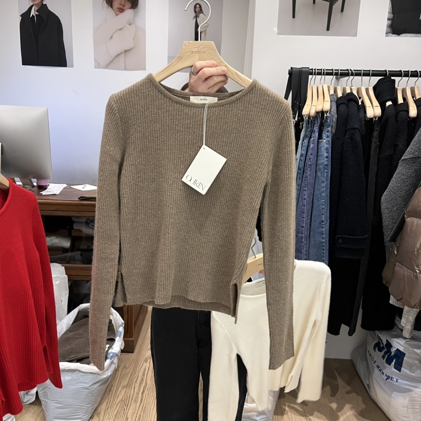 OURIN/THIS IS東大門直郵㊣女士新品26春夏休閑熱賣針織衫OURIN/THIS IS針織衫圖色3