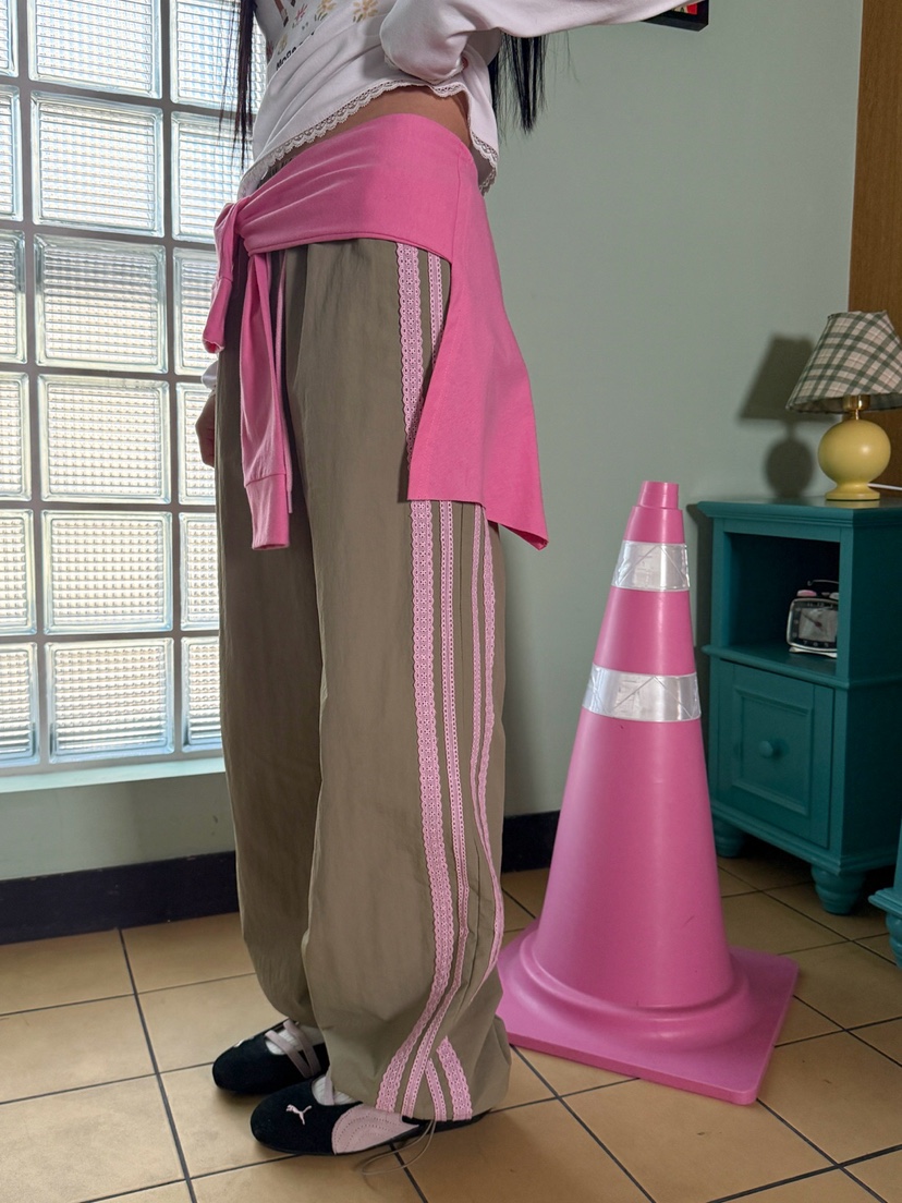 MORE THAN-P㊣東大門實拍女裝新品推薦熱賣時尚休閑褲春款MORE THAN休閑褲