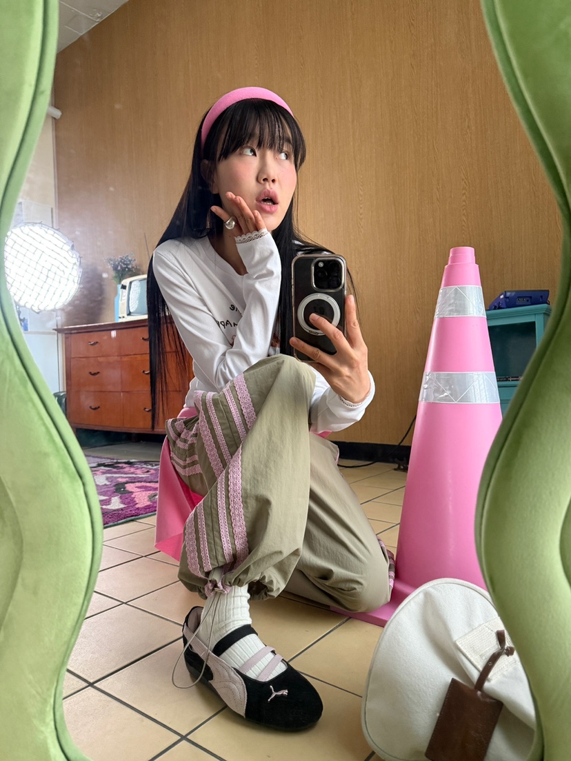 MORE THAN-P㊣東大門實拍女裝新品推薦熱賣時尚休閑褲春款MORE THAN休閑褲