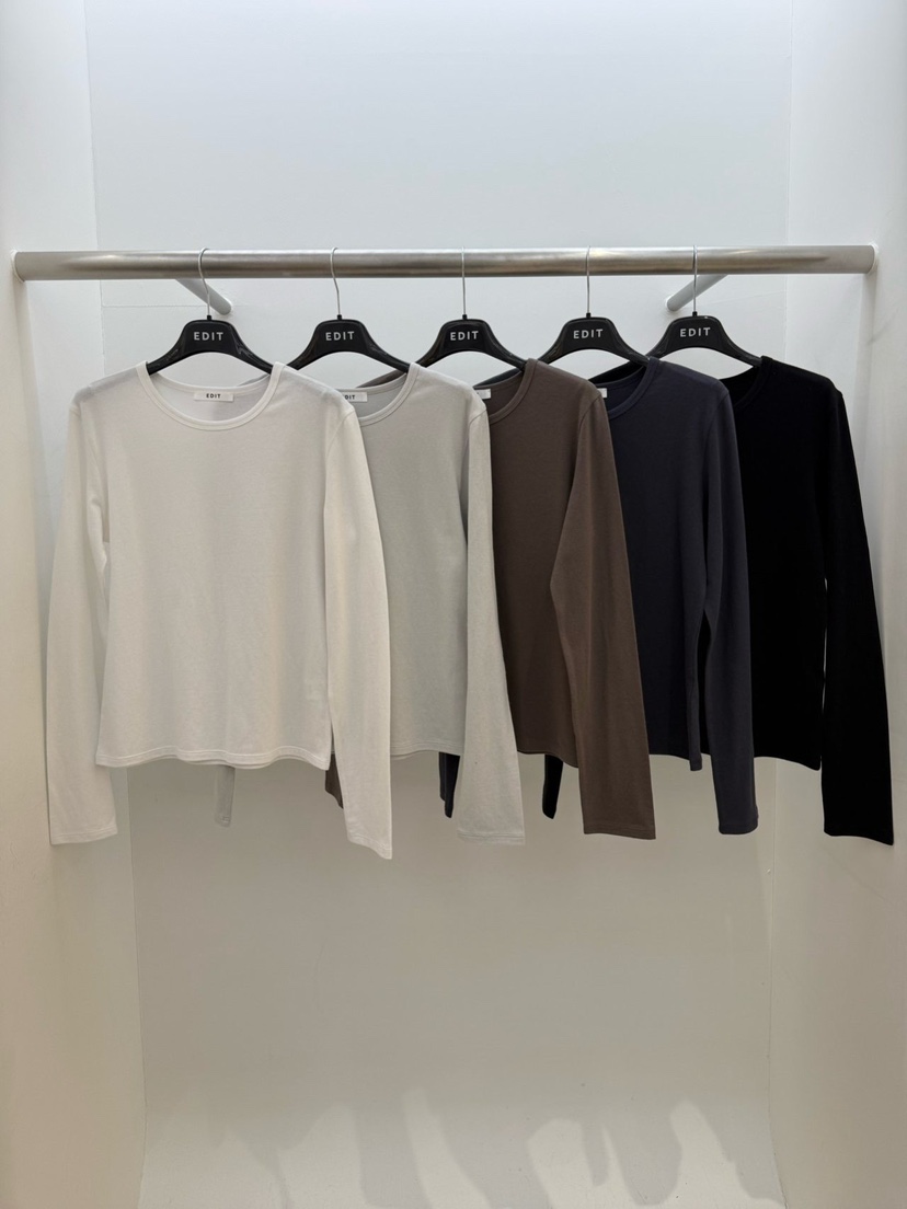 EDIT㊣東大門實拍女裝新品熱賣休閑人氣推薦真品時尚長袖T恤EDIT長袖T恤