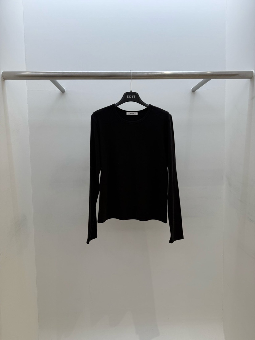 EDIT㊣東大門實拍女裝新品熱賣休閑人氣推薦真品時尚長袖T恤EDIT長袖T恤圖色5黑色
