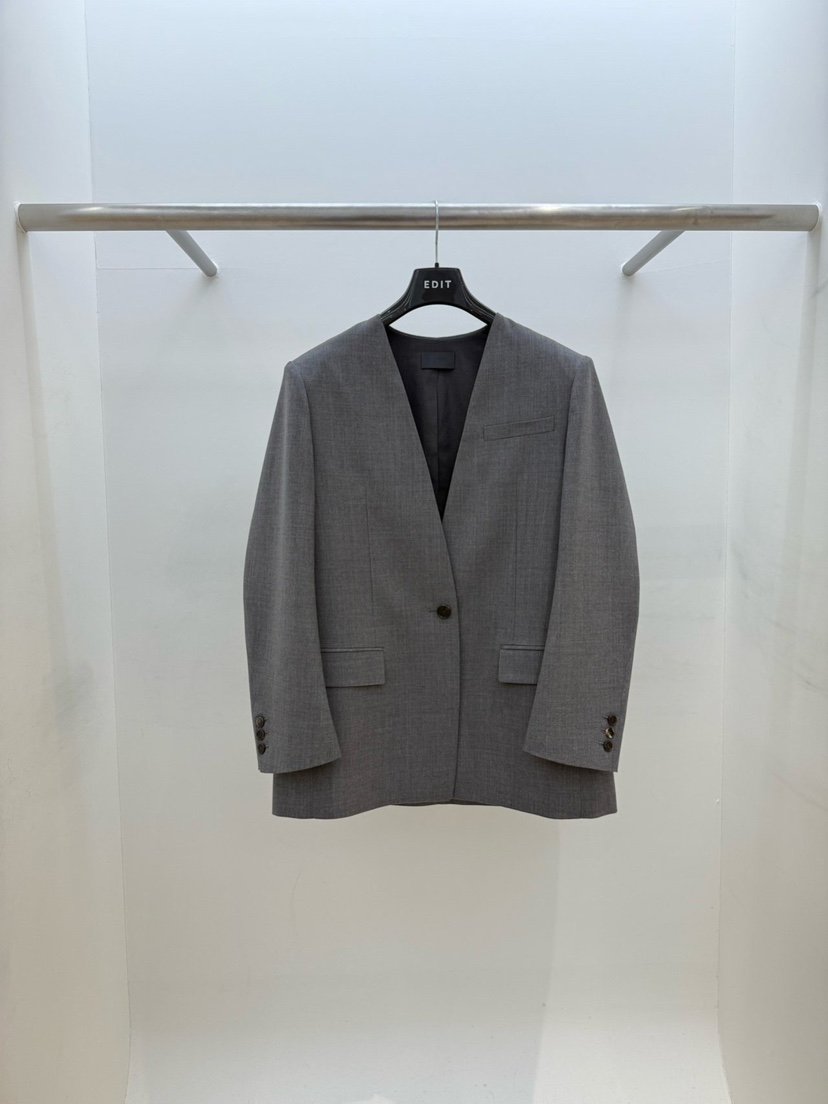 EDIT㊣東大門代購女士新款人氣真品職業休閑熱賣推薦時尚夾克EDIT夾克圖色2灰色