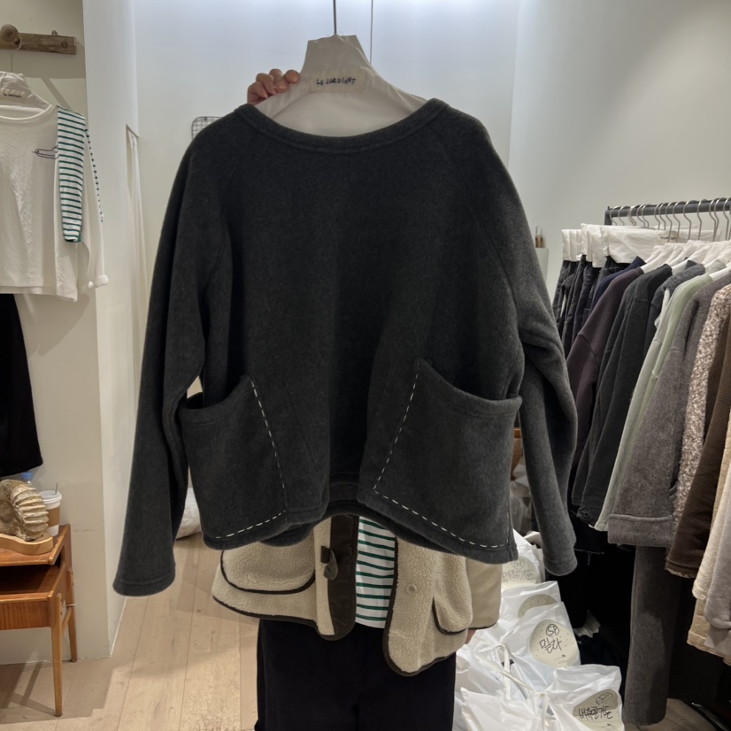 LE JARDINET韓國直郵㊣女士新品熱賣職業時尚26春夏衛衣雙口袋LE JARDINET衛衣圖色3