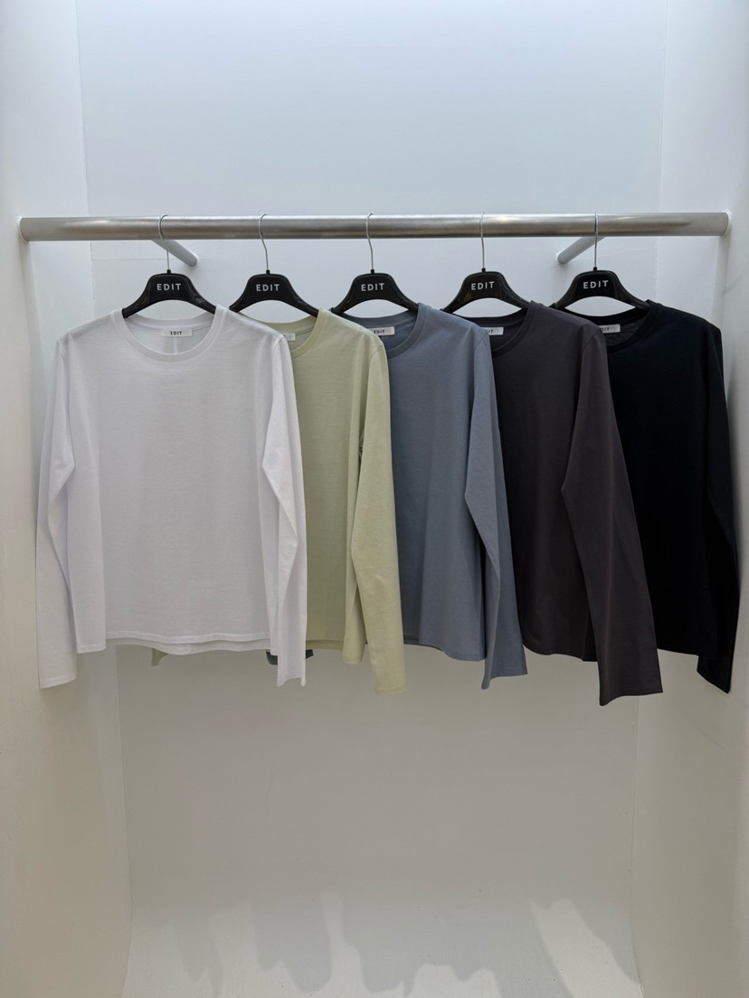 EDIT韓國直郵㊣女裝新款推薦26春夏職業人氣熱賣真品長袖T恤EDIT長袖T恤