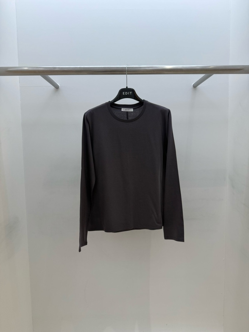 EDIT韓國直郵㊣女裝新款推薦26春夏職業人氣熱賣真品長袖T恤EDIT長袖T恤圖色3墨色