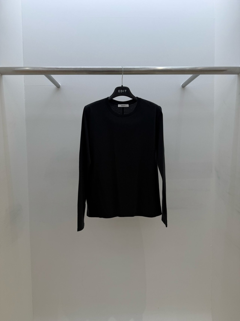 EDIT韓國直郵㊣女裝新款推薦26春夏職業人氣熱賣真品長袖T恤EDIT長袖T恤圖色5黑色