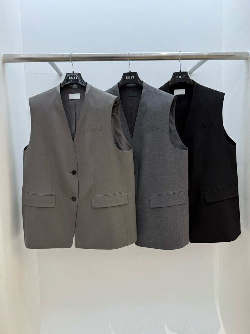 EDIT韓國代購㊣女裝新品職業推薦時尚真品休閑熱賣26春夏馬甲EDIT馬甲