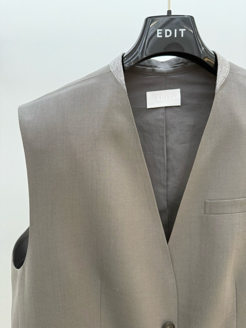 EDIT韓國代購㊣女裝新品職業推薦時尚真品休閑熱賣26春夏馬甲EDIT馬甲