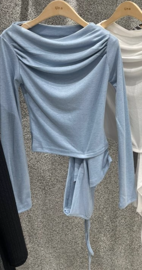 UNA/THE MAY㊣東大門代購女士新款推薦人氣時尚熱賣長袖T恤THEMAY/UNA長袖T恤圖色1