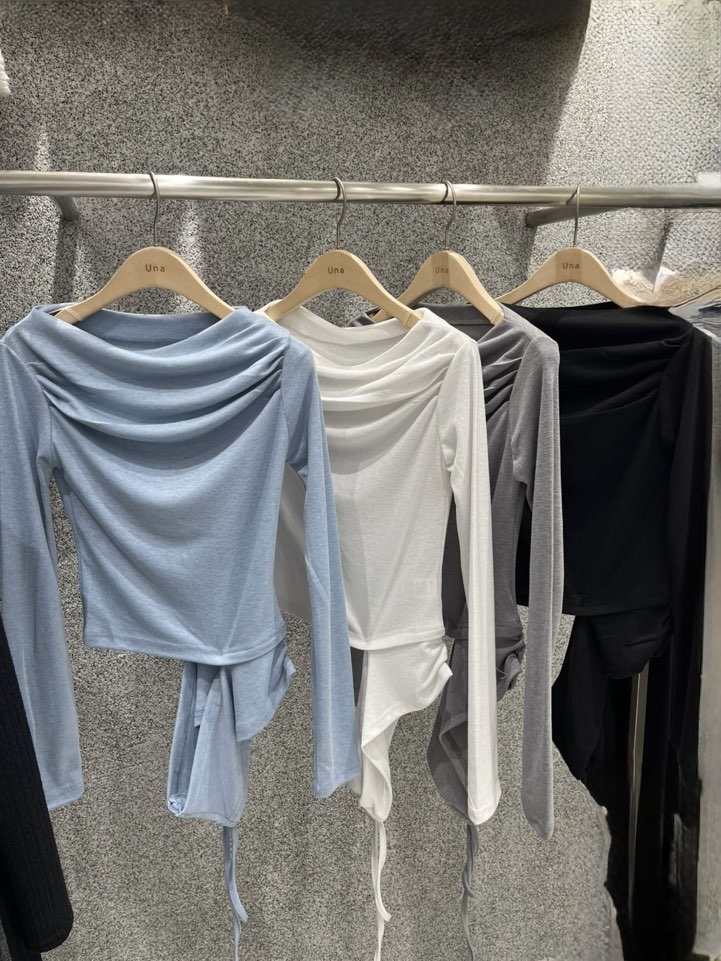UNA/THE MAY㊣東大門代購女士新款推薦人氣時尚熱賣長袖T恤THEMAY/UNA長袖T恤圖色4左四色
