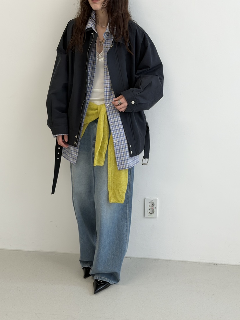 MINIMUZE韓國代購㊣女士新款時尚職業人氣真品26春夏夾克含腰帶MINIMUZE夾克