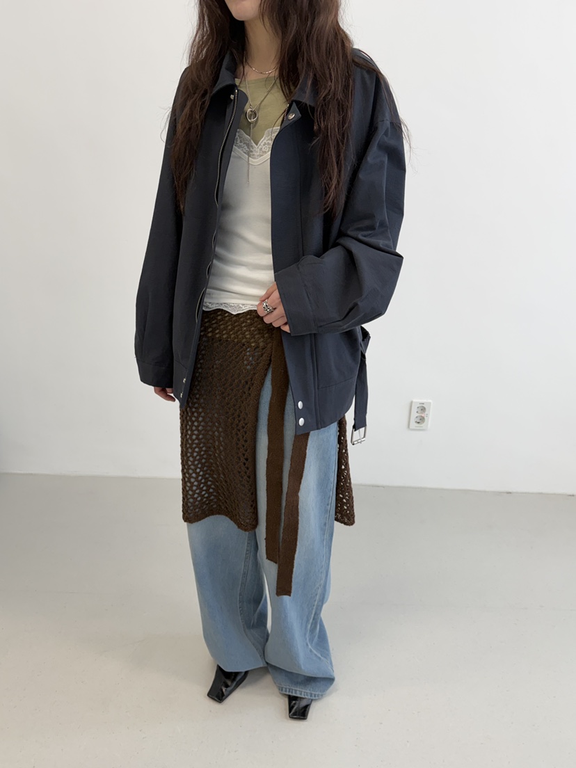 MINIMUZE韓國代購㊣女士新款時尚職業人氣真品26春夏夾克含腰帶MINIMUZE夾克