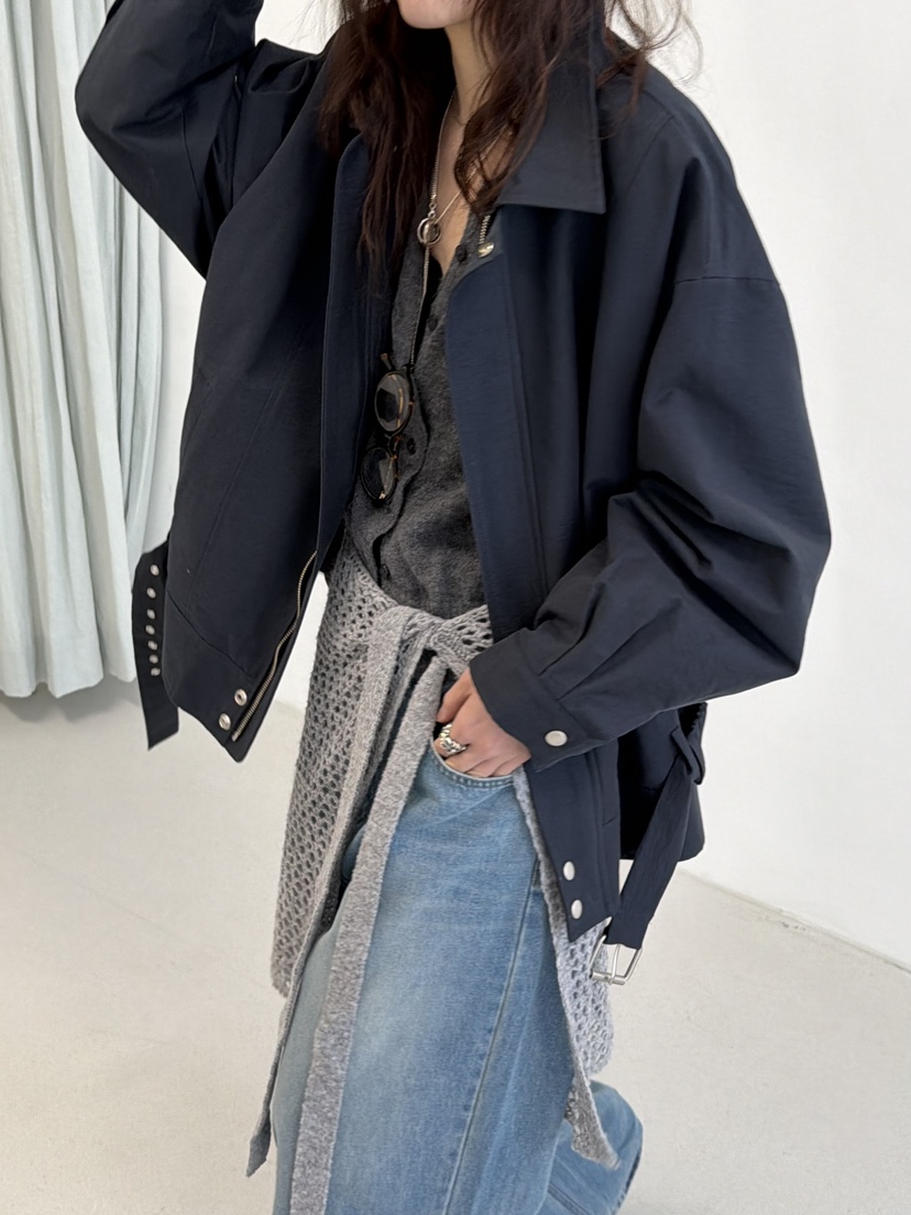 MINIMUZE韓國代購㊣女士新款時尚職業人氣真品26春夏夾克含腰帶MINIMUZE夾克