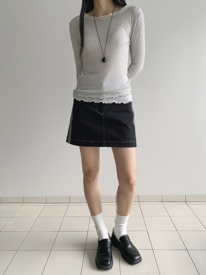 RE:OPENING㊣東大門代購女裝新品推薦休閑人氣真品長袖T恤天絲RE:OPENING長袖T恤