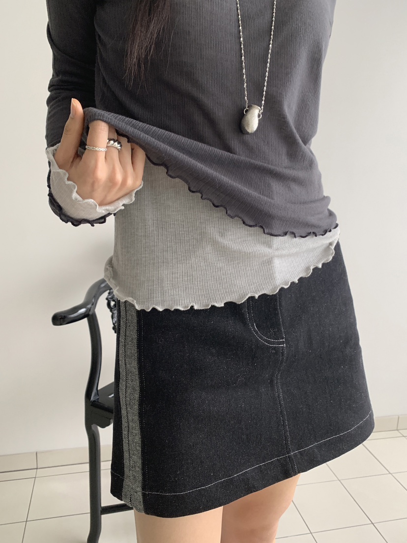 RE:OPENING㊣東大門代購女裝新品推薦休閑人氣真品長袖T恤天絲RE:OPENING長袖T恤