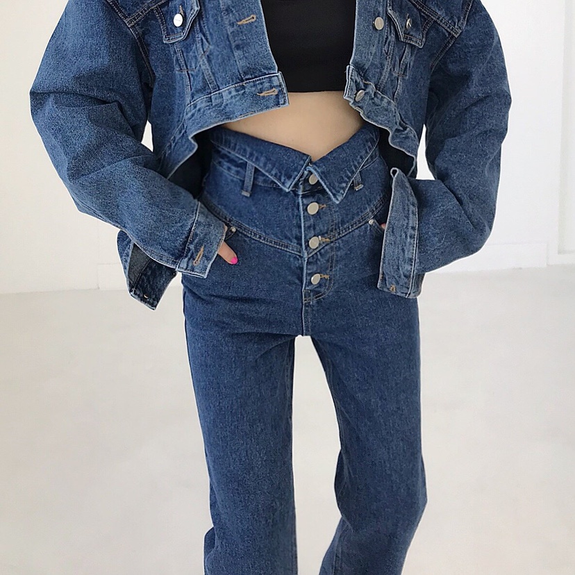 2TWO MOON韓國代購㊣女裝新品職業人氣熱賣真品休閑牛仔褲2TWO MOON牛仔褲