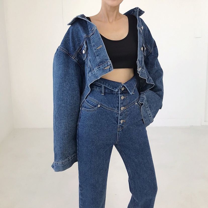 2TWO MOON韓國代購㊣女裝新品職業人氣熱賣真品休閑牛仔褲2TWO MOON牛仔褲