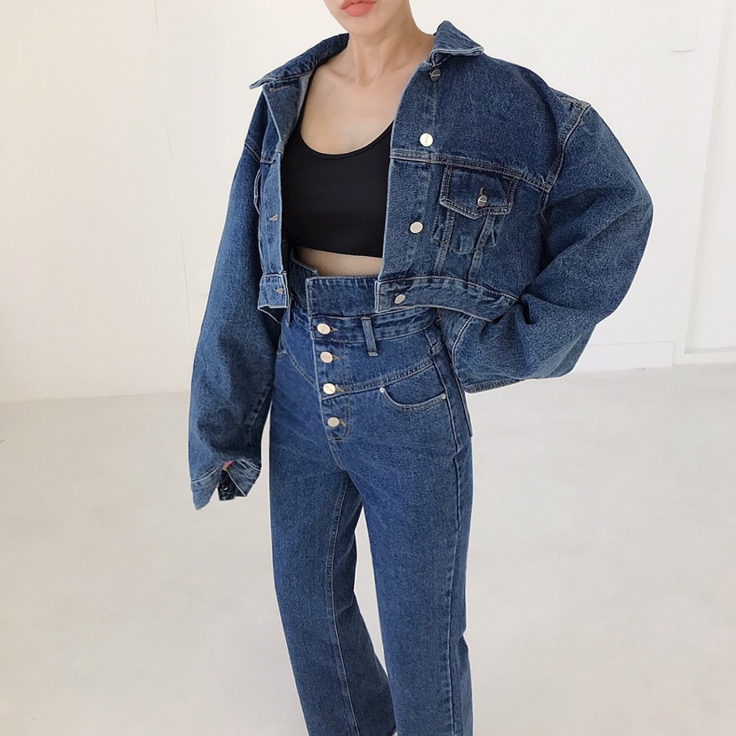 2TWO MOON韓國代購㊣女裝新品職業人氣熱賣真品休閑牛仔褲2TWO MOON牛仔褲