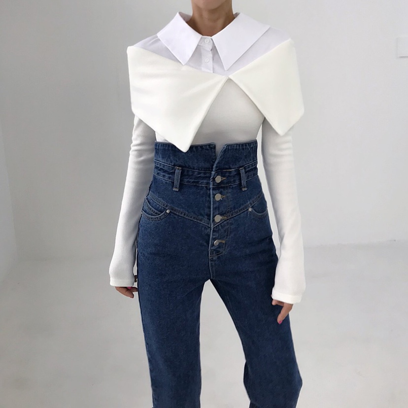 2TWO MOON韓國代購㊣女裝新品職業人氣熱賣真品休閑牛仔褲2TWO MOON牛仔褲