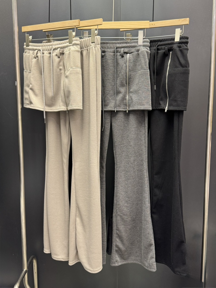 UNA/THE MAY韓國代購㊣女士新款人氣26春夏職業裙褲套裝喇叭THEMAY/UNA裙褲圖色2左二色