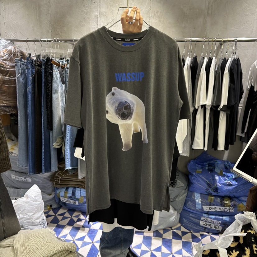 AMOUR韓國代購㊣女士新款真品休閑人氣熱賣時尚26春夏T恤春款AMOURT恤圖色2