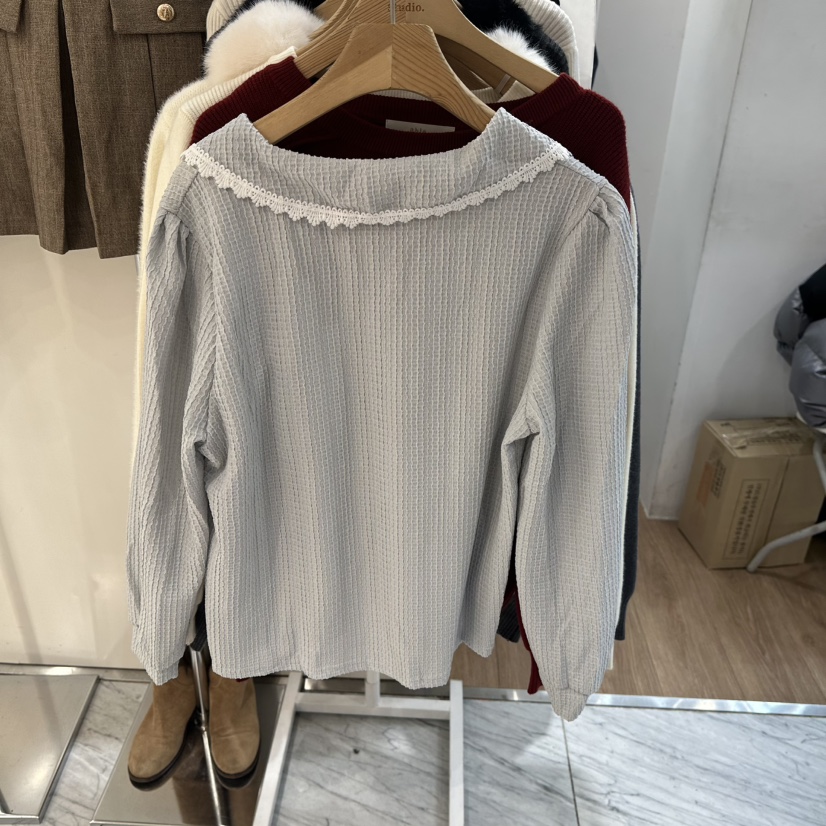 ABLESTUDIO㊣東大門代購女裝新品時尚人氣真品襯衫蕾絲衫春款ABLESTUDIO襯衫/蕾絲衫