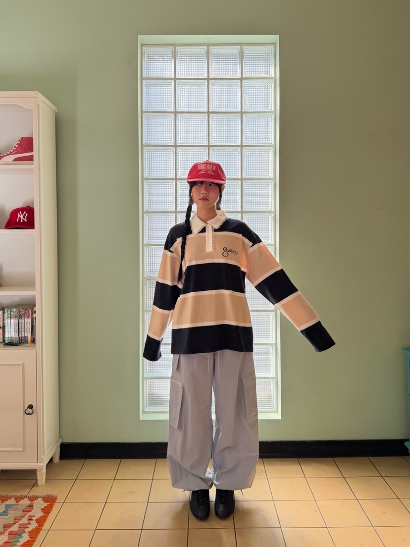 MORE THAN-P㊣東大門實拍女士新品人氣26春夏長袖T恤春款MORE THAN長袖T恤