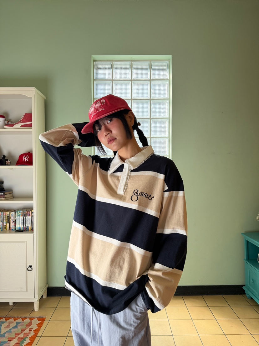 MORE THAN-P㊣東大門實拍女士新品人氣26春夏長袖T恤春款MORE THAN長袖T恤