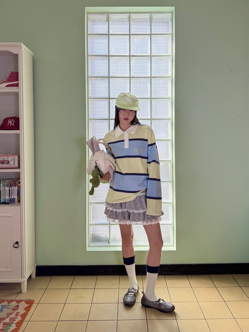 MORE THAN-P㊣東大門實拍女士新品人氣26春夏長袖T恤春款MORE THAN長袖T恤