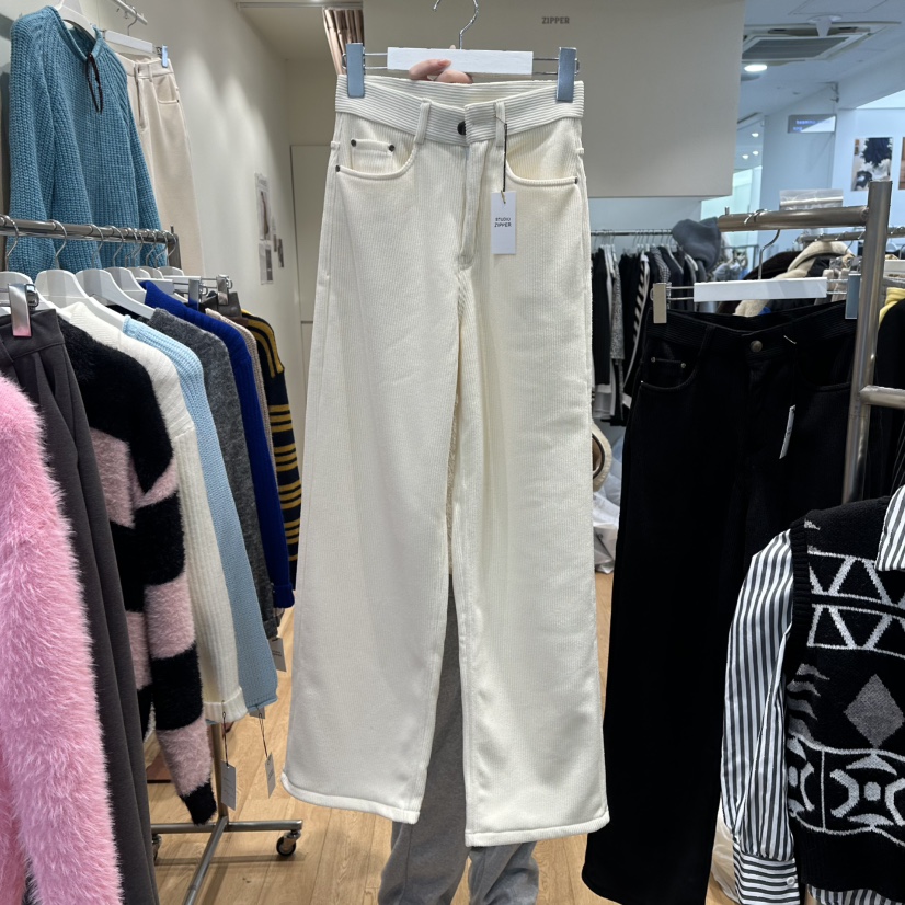 ZIPPER東大門代購女裝新款25秋冬推薦休閑褲燈芯絨羊毛春款ZIPPER休閑褲圖色1