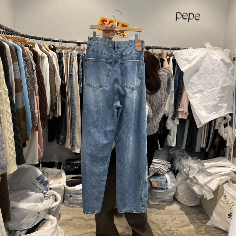 ALMOND PEPE東大門直郵女士新品人氣推薦熱賣時尚牛仔褲ALMOND PEPE牛仔褲