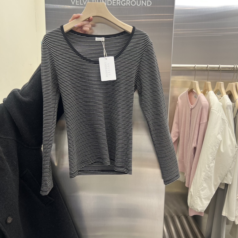 VELVET UNDERGROUND韓國直郵女裝新款熱賣推薦人氣長袖T恤VELVET UNDERGROUND長袖T恤圖色4