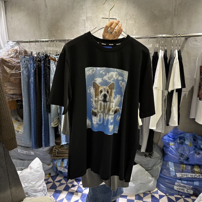 AMOUR韓國代購女士新款時尚推薦25秋冬熱賣人氣休閑T恤春款AMOURT恤圖色3