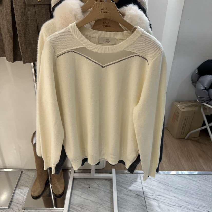 ABLESTUDIO東大門實拍女裝新款25秋冬職業推薦針織衫春款ABLESTUDIO針織衫圖色2